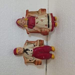 Vintage Little Dutch Boy And Girl Chalkware